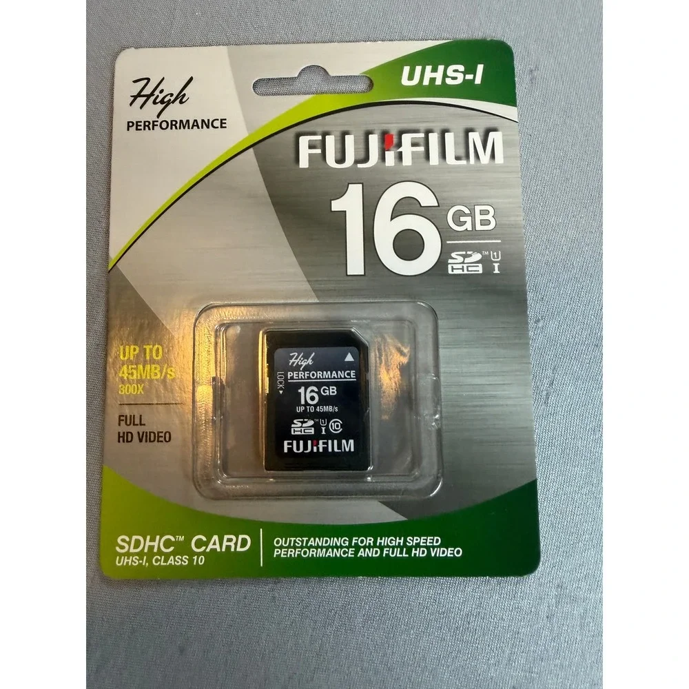 Fujifilm 16GB SDHC Memory Card High Performance UHS-IClass 10 45MB/s 300XFull HD
